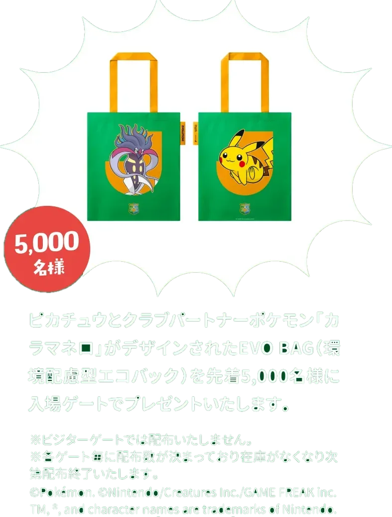 EVO BAGプレゼント詳細（先着5,000名様）
