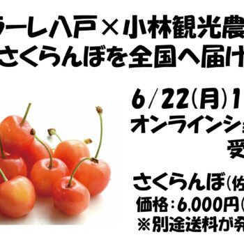 【ヴァンラーレ×小林観光農園】全国へ南郷のさくらんぼを届けよう！受付開始のお知らせ